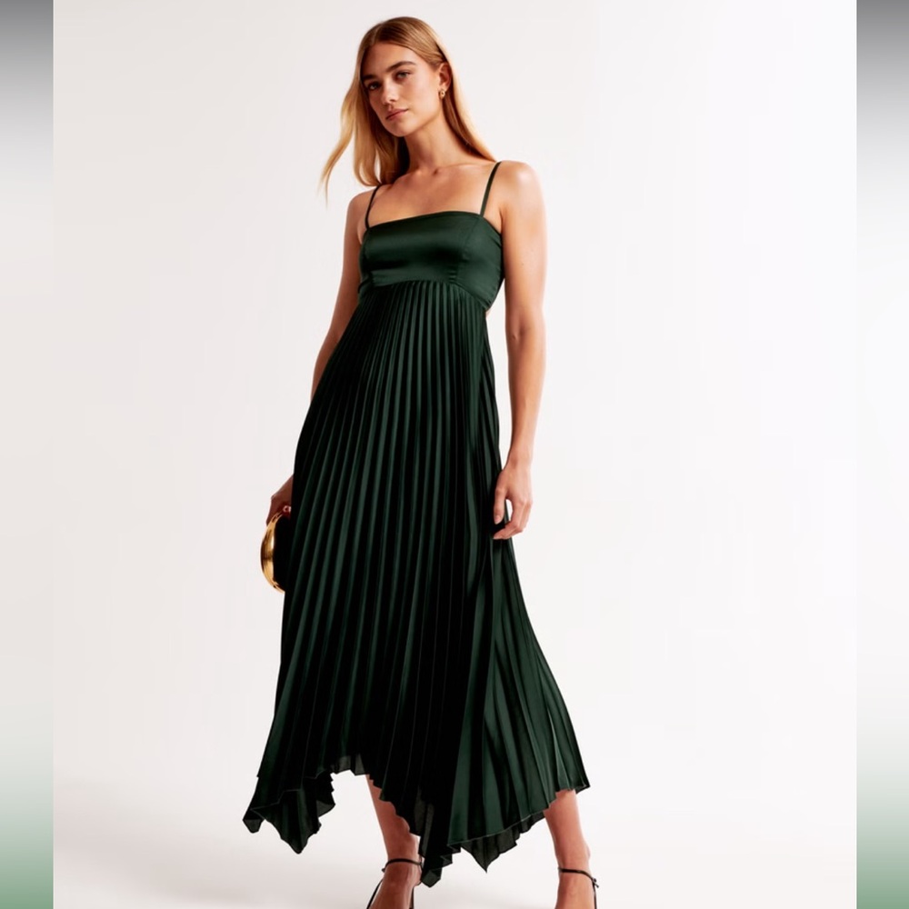 Abercrombie Giselle ClaspBack Pleated Midi Dress (best dressed guest collection)
